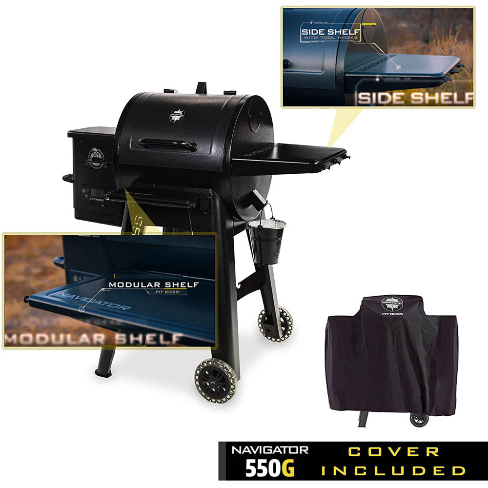 Pit Boss 550 Pellet Grill with Cover PB550G Navigator Series 10525