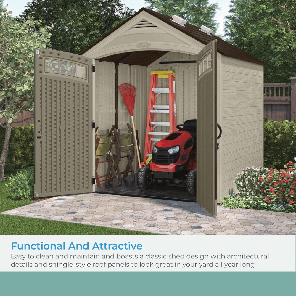 Suncast Vista 7 ft. × 7 ft. Resin Storage Shed