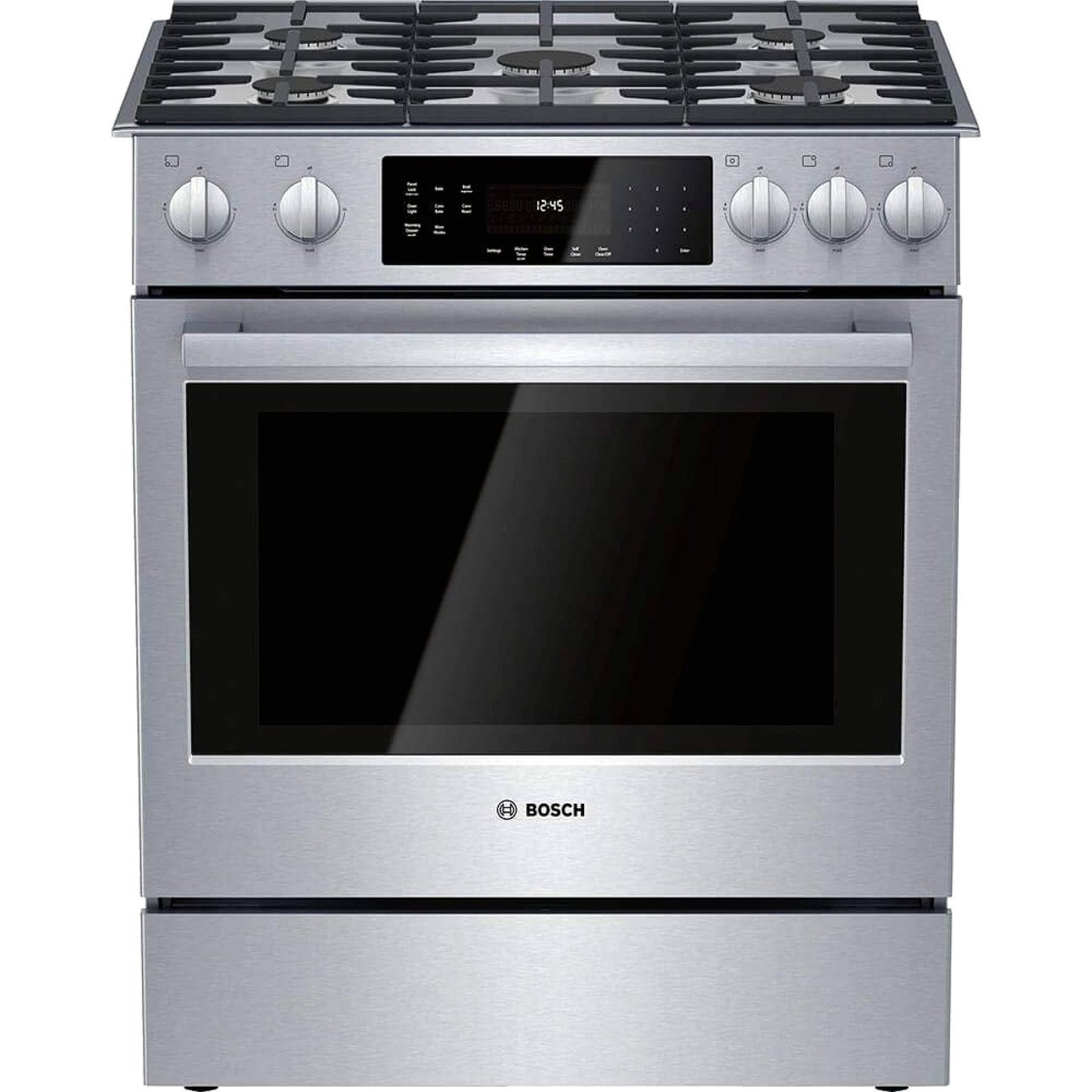 Bosch 800 Series 30 Inch Gas Slide-In Range with True Convection Oven – Stainless Steel