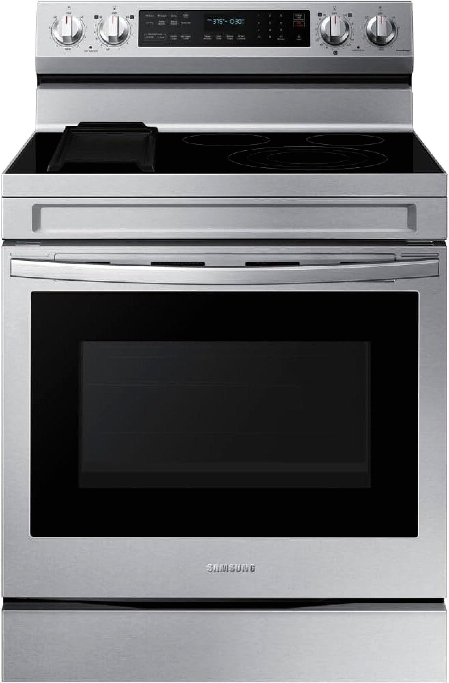 Samsung 6.3 cu. ft. Smart Freestanding Electric Range with No-Preheat Air Fry, Convection+, & Griddle, Stainless Steel NE63A6711SS