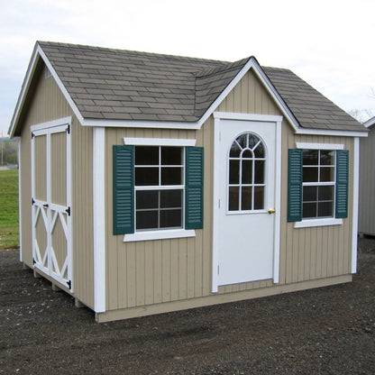 Little Cottage Co. Classic Cottage 12 ft. × 10 ft. Panelized Wood Storage Shed