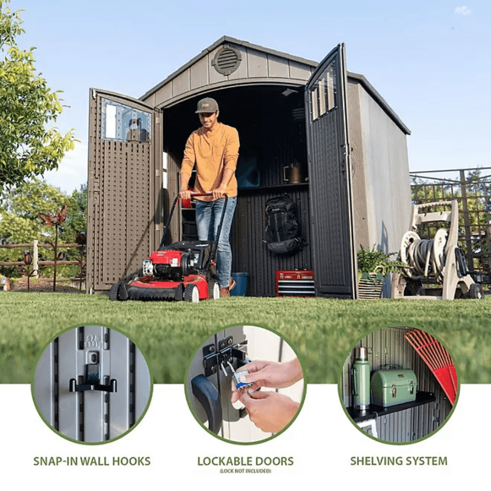 Lifetime 60370 8 ft. × 7.5 ft. Outdoor Storage Shed