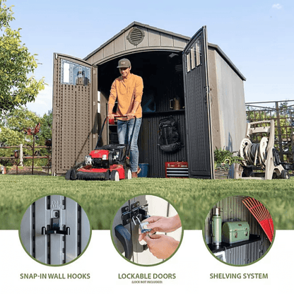Lifetime 60370 8 ft. × 7.5 ft. Outdoor Storage Shed