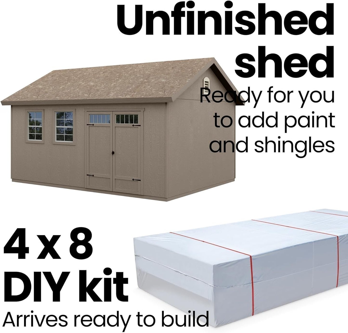 Handy Home Products Scarsdale 12 ft. × 16 ft. DIY Wood Storage Shed with Floor
