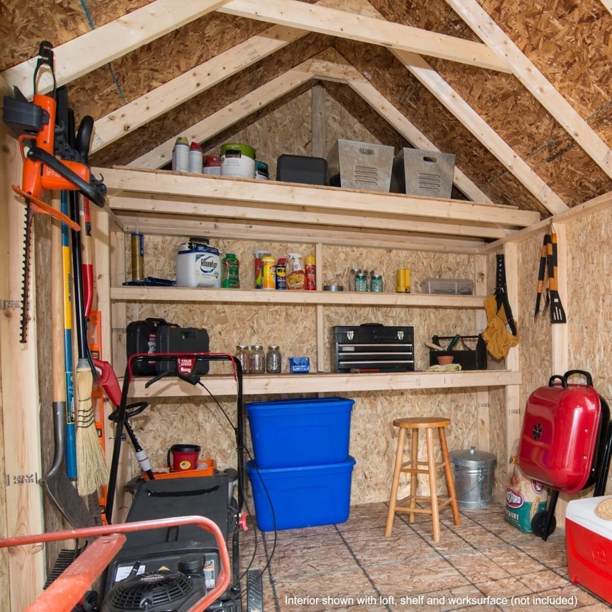 Handy Home Products Tribeca 10 ft. × 12 ft. Wood Storage Shed with Floor