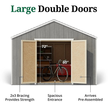 Little Cottage Co. Value Gable 12 ft. × 20 ft. Outdoor Wood Storage Shed Precut Kit