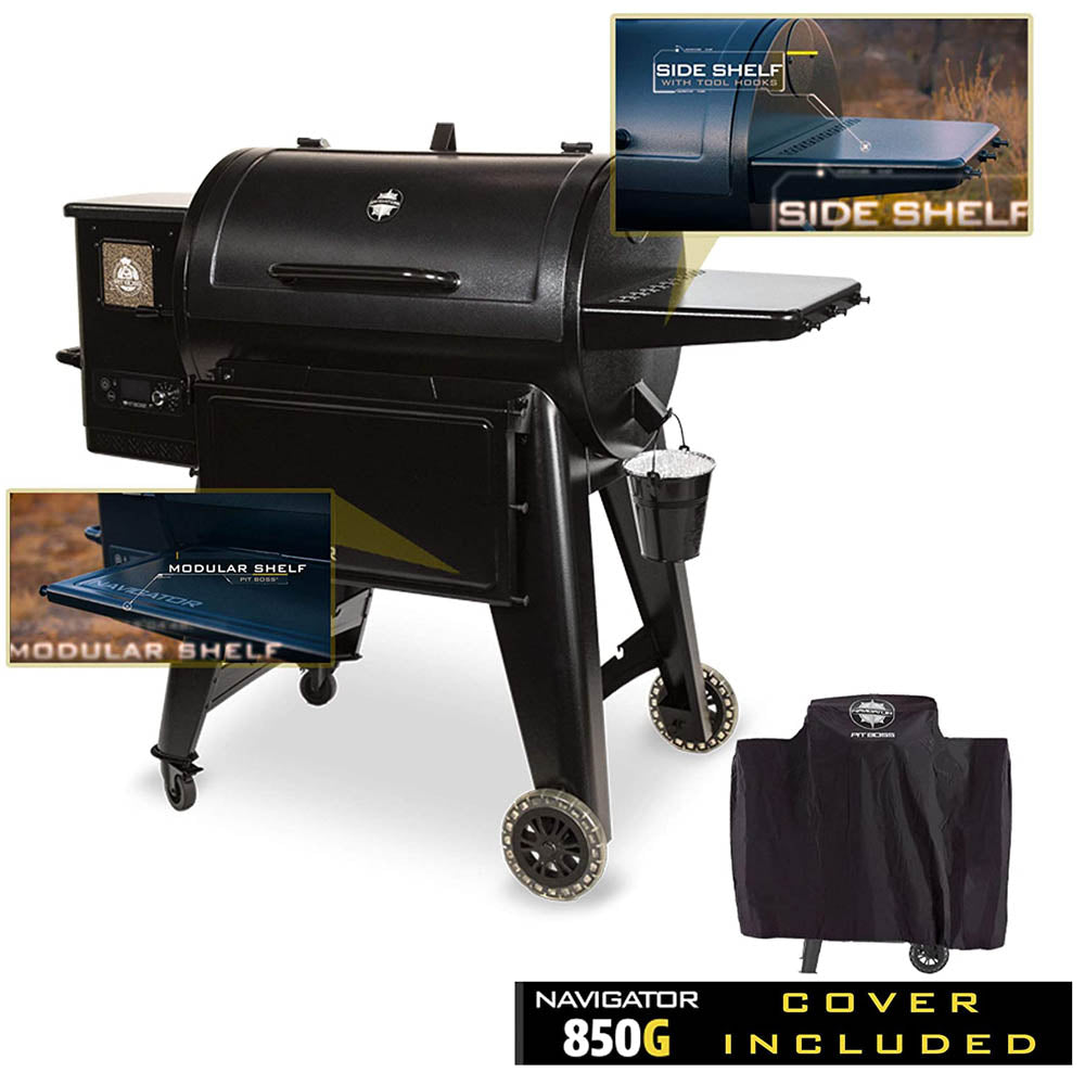 Pit Boss 850 Pellet Grill with Cover PB850G Navigator Series 10527
