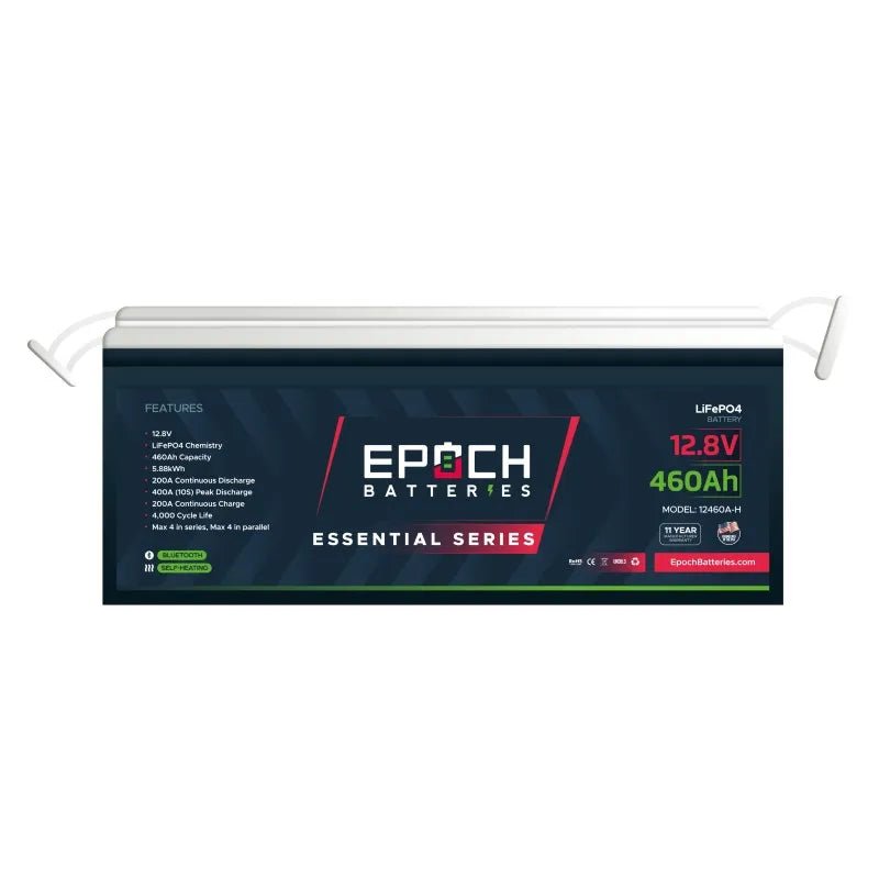 Epoch 12V 460Ah Essential Series – Bluetooth & Heated LiFePO4 Battery