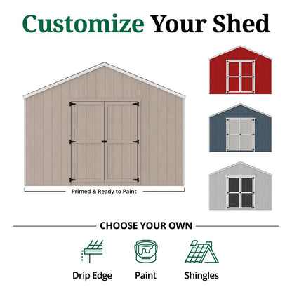 Little Cottage Co. Value Gable 12 ft. × 20 ft. Outdoor Wood Storage Shed Precut Kit