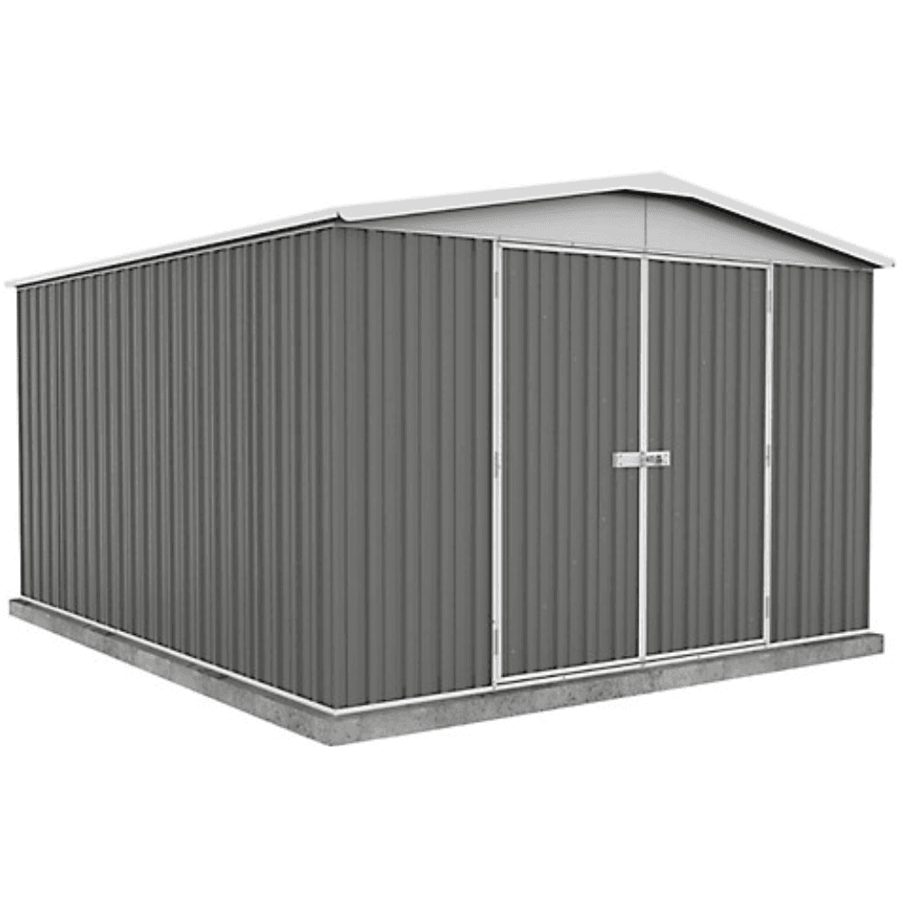 VEIKOUS 10 ft. × 12 ft. Outdoor Metal Storage Shed in Gray