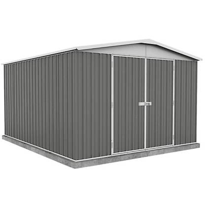 VEIKOUS 10 ft. × 12 ft. Outdoor Metal Storage Shed in Gray