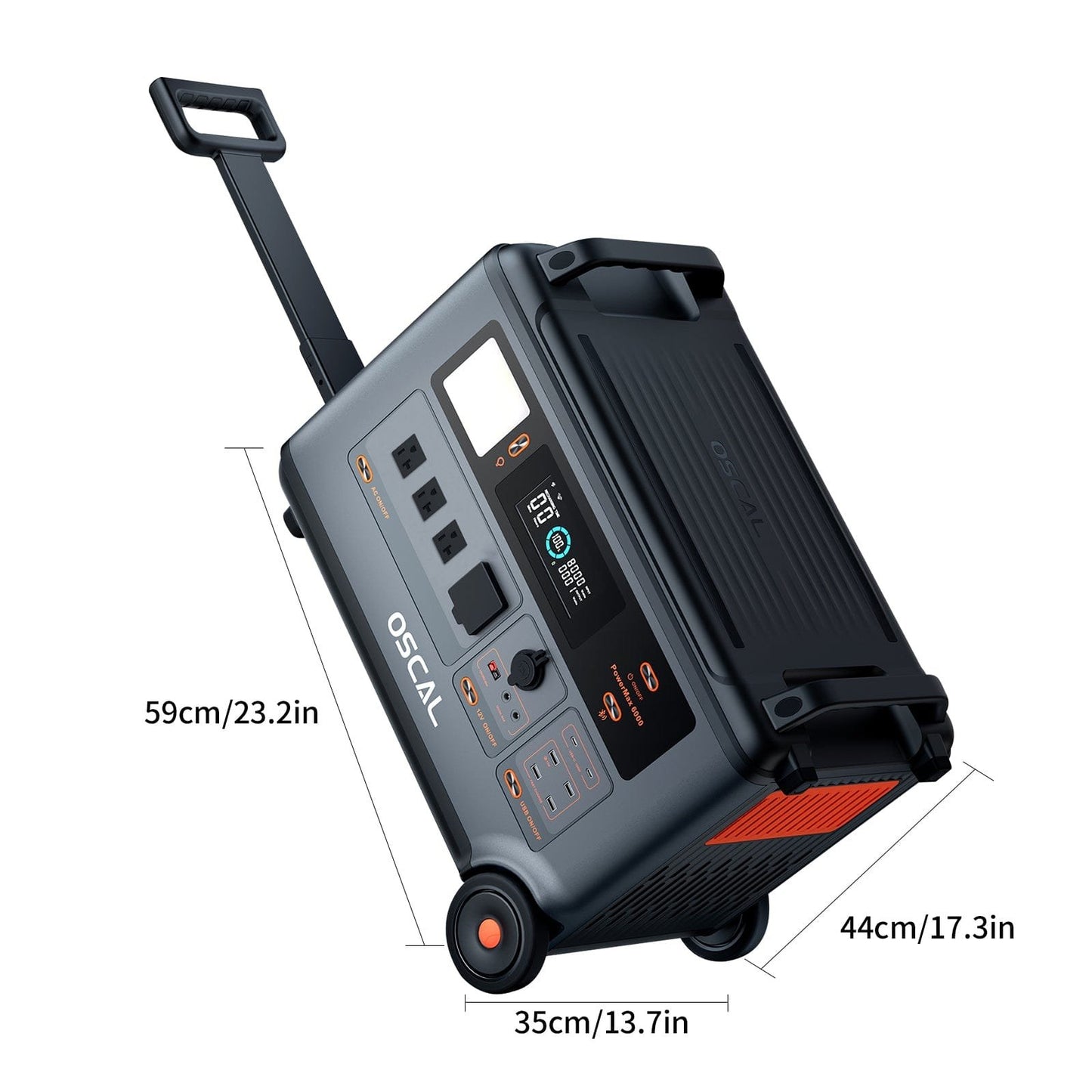 Oscal PowerMax 6000 | 6000W Portable Power Station with 120/240V Dual Voltage