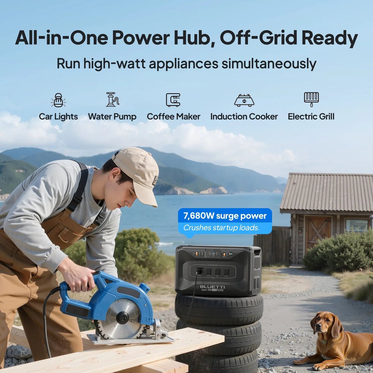 Bluetti Apex 300 Versatile Power Station | 3,840W, 2,764.8Wh