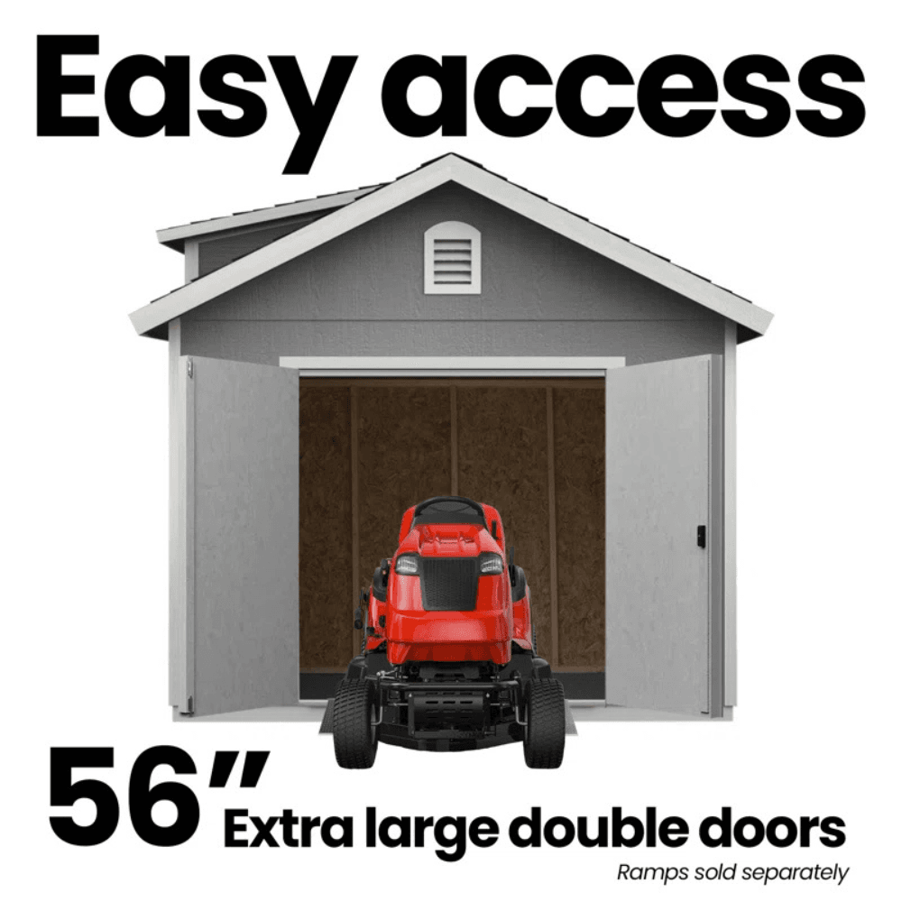 Handy Home Products Windemere 10 ft. × 12 ft. Wood Storage Shed with Floor
