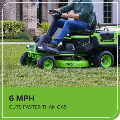 Greenworks 60V 30 in. CrossoverT Riding Lawn Tractor with 4 × 8.0Ah Batteries