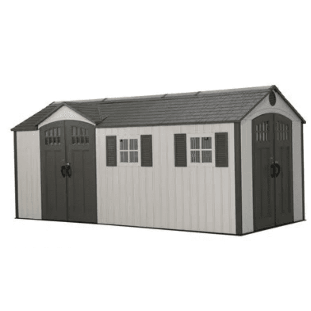Lifetime 60213 17.5 ft. × 8 ft. Dual-Entry Outdoor Storage Shed