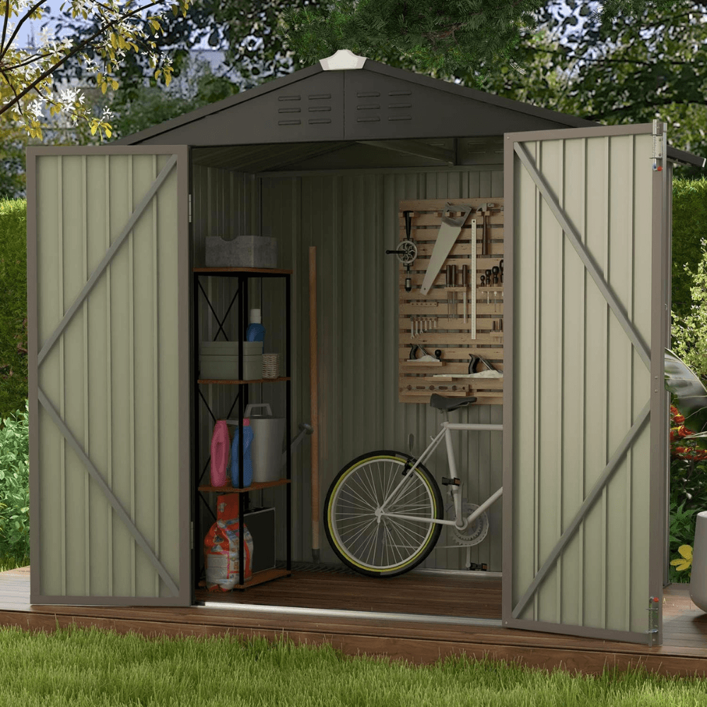 CRAFTSMAN 7 ft. × 7 ft. Resin Storage Shed with Floor