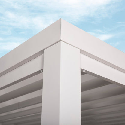 14×10 Windham Modern Steel Pergola With Sail Shade Soft Canopy