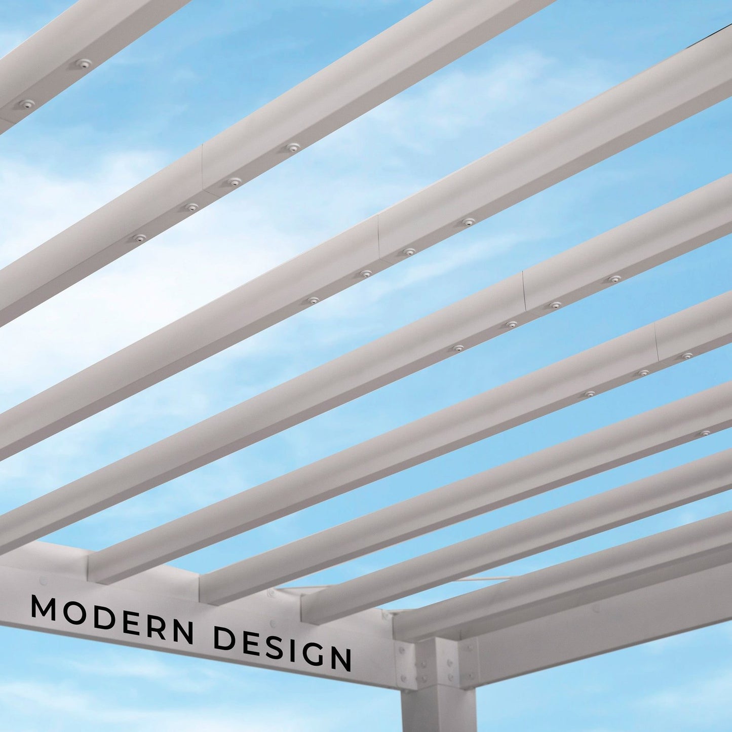 14×10 Windham Modern Steel Pergola With Sail Shade Soft Canopy