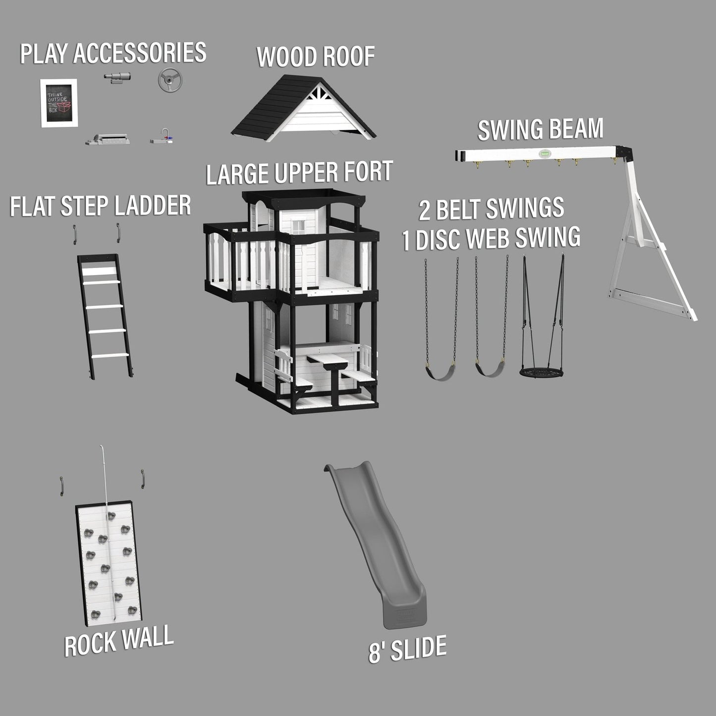 Canyon Creek Swing Set – White