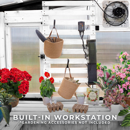 9×6 Willow Greenhouse –    Pre-Stained & Sealed White