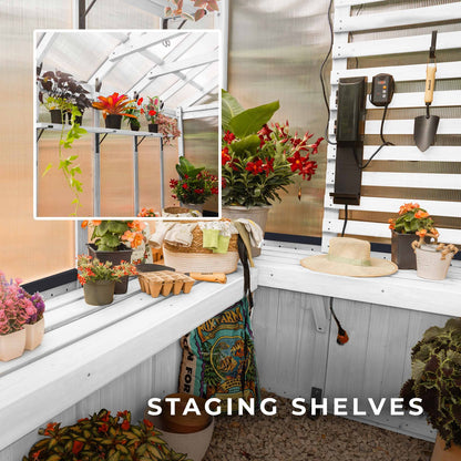 9×6 White Bellerose Greenhouse