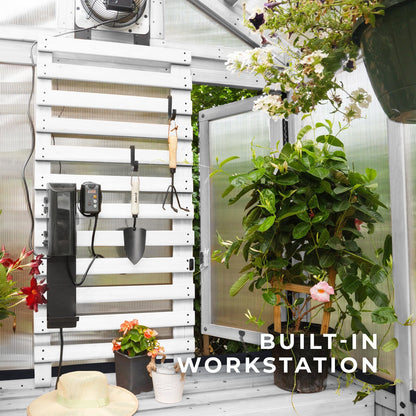 9×6 White Bellerose Greenhouse