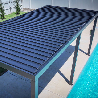 20×10 Sarasota Steel Louvered Pergola