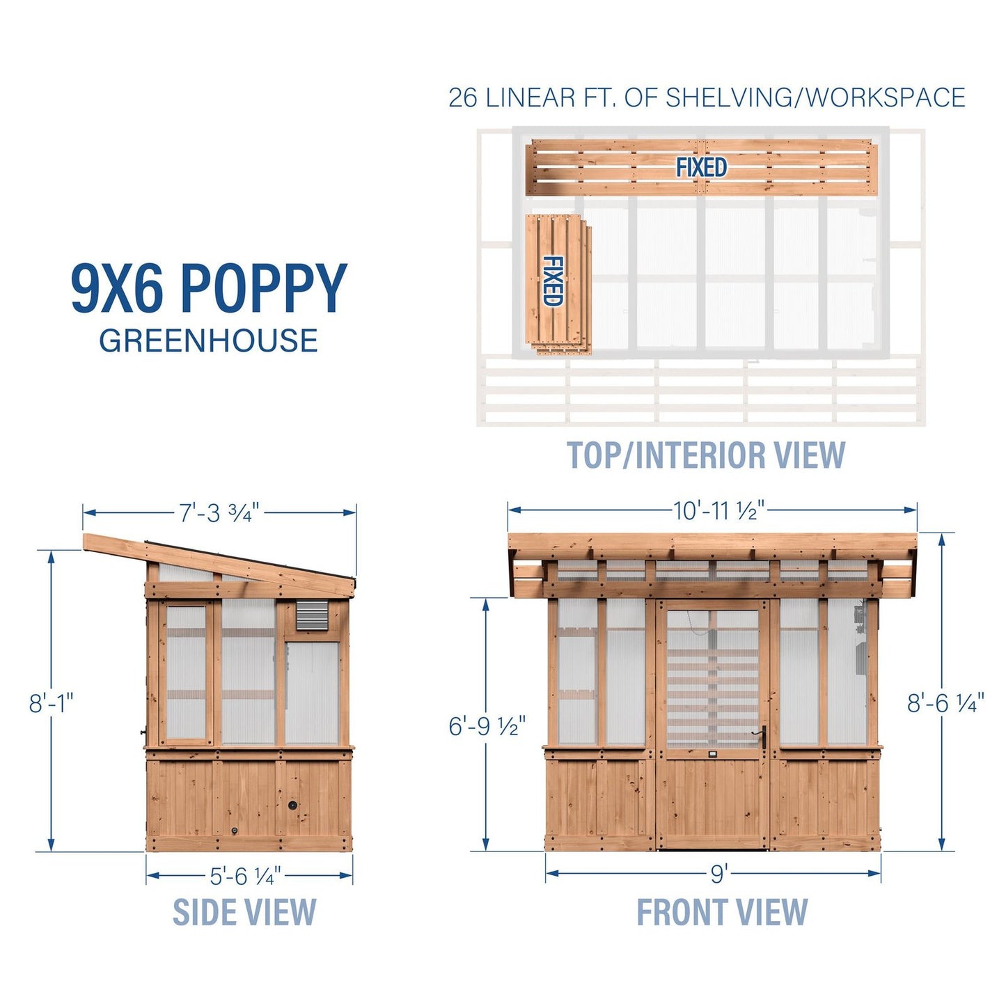 9×6 Poppy Greenhouse