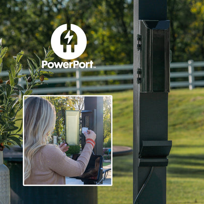 10×10 Evanston Wall Mounted Louvered Pergola