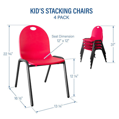 Kid’s Stacking Chairs-4 Pack
