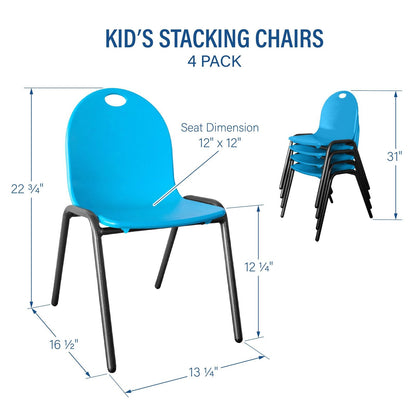 Kid’s Stacking Chairs-4 Pack