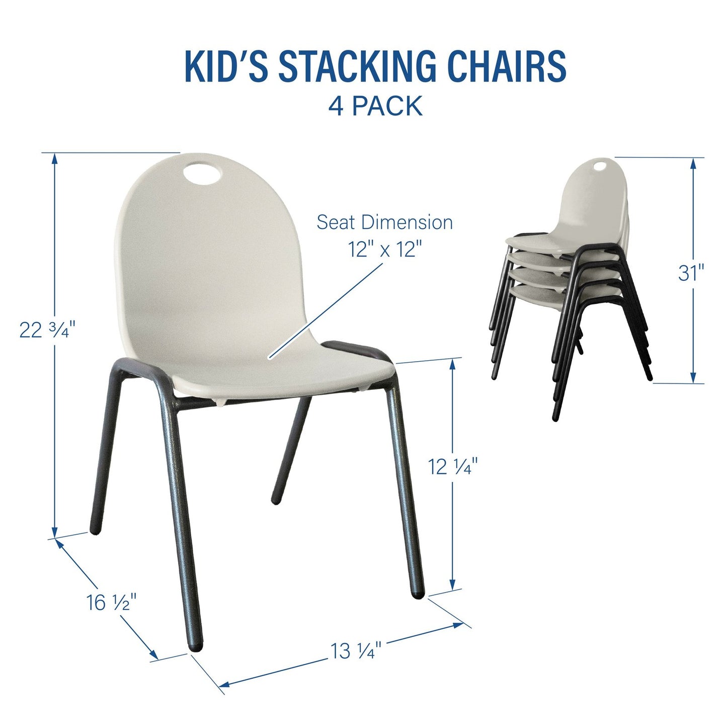 Kid’s Stacking Chairs-4 Pack