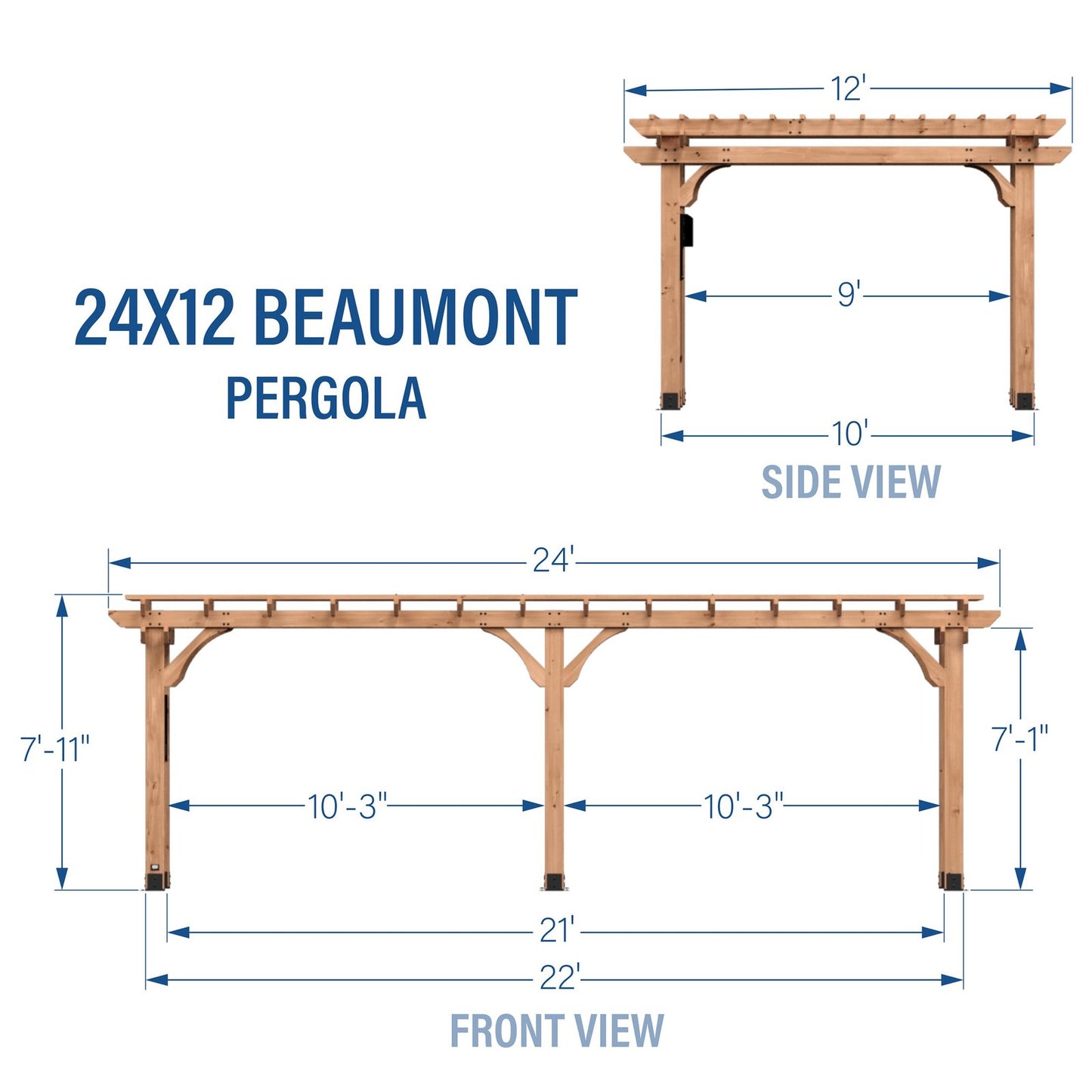 24×12 Beaumont Pergola