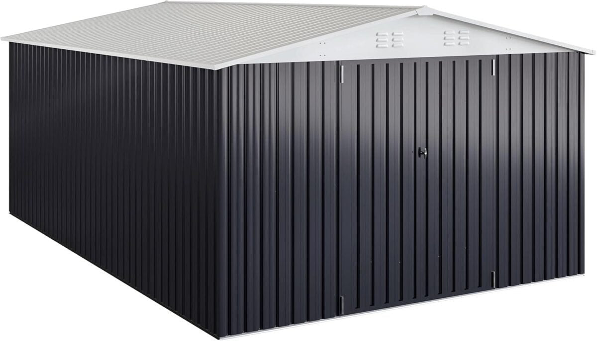 Patiowell 10 ft. × 12 ft. Metal Outdoor Storage Shed
