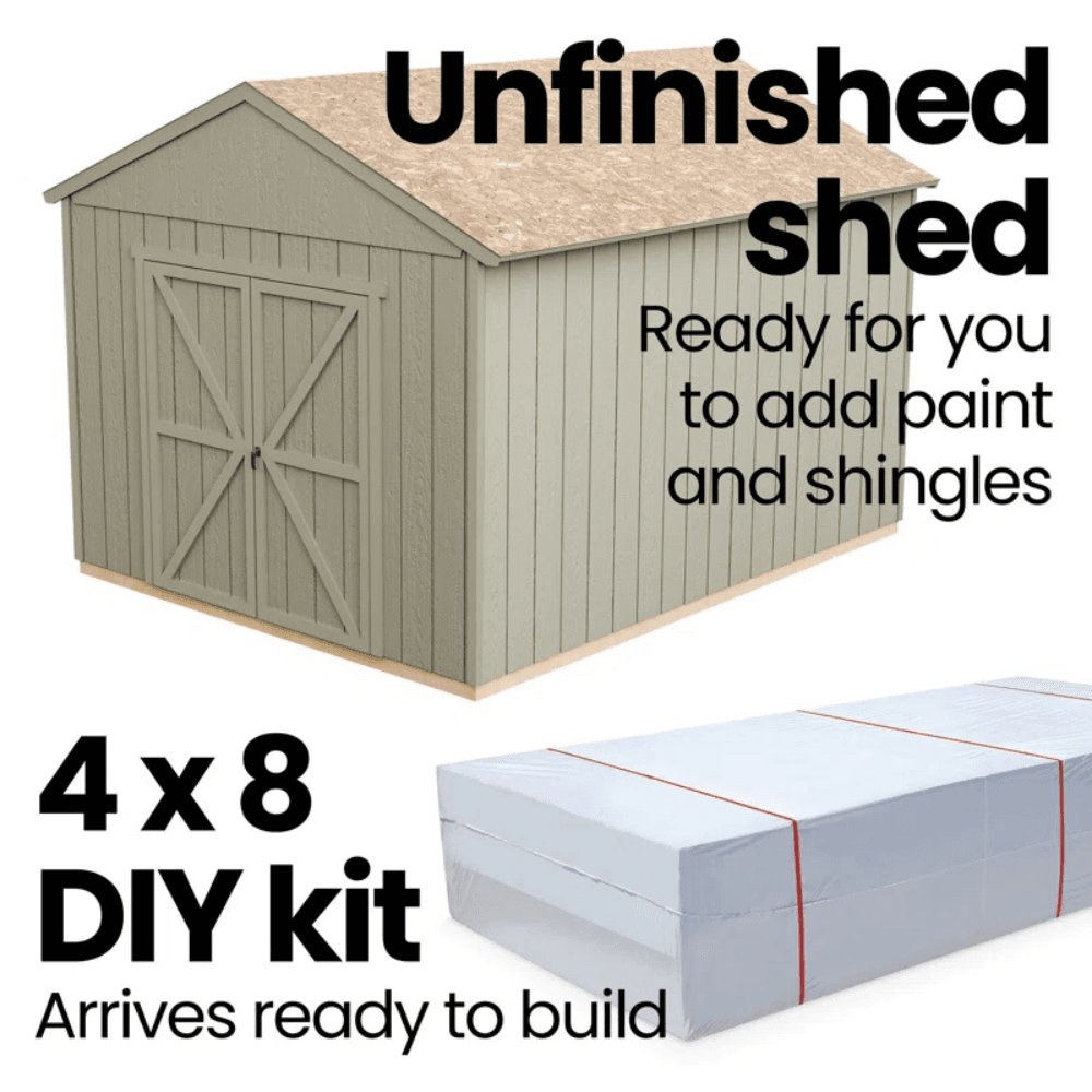 Handy Home Products Windemere 10 ft. × 12 ft. Wood Storage Shed with Floor