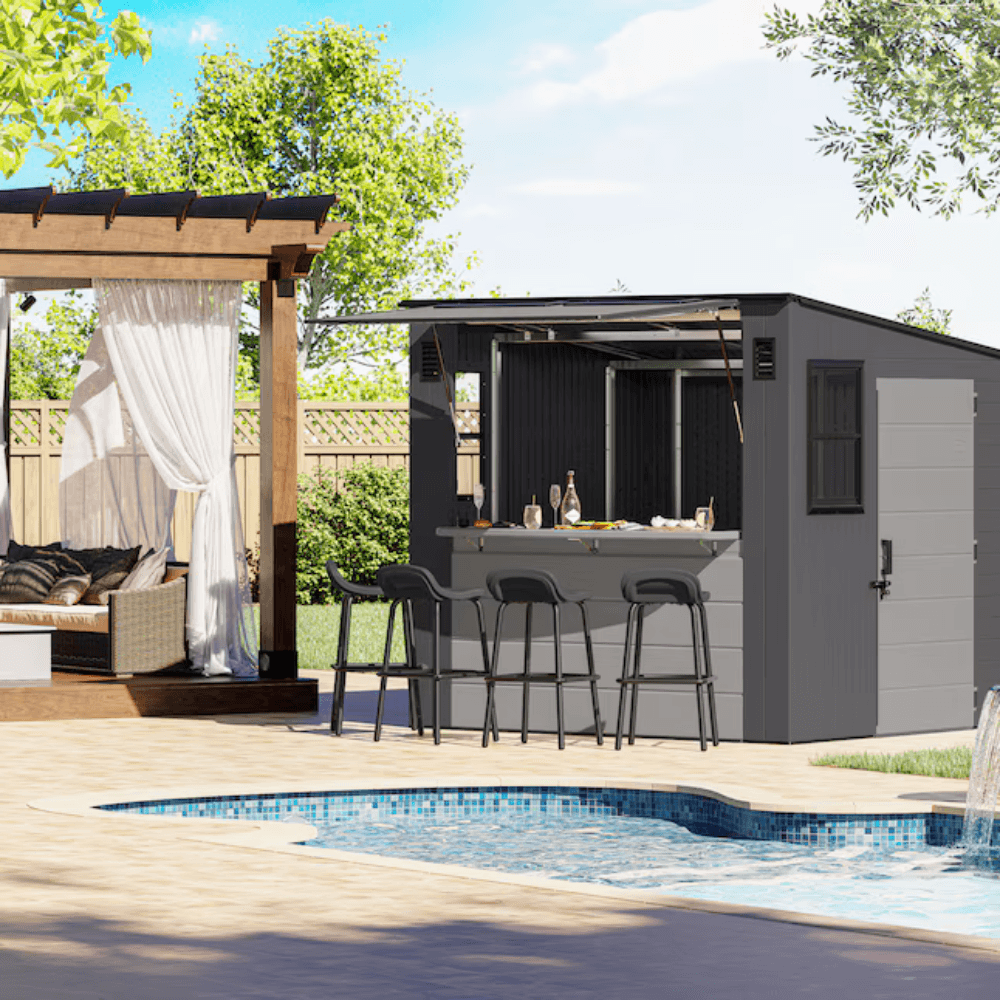 Suncast BMCB8700D 8 ft. × 7 ft. Cabana Entertainment Shed