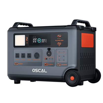 Oscal PowerMax 6000 | 6000W Portable Power Station with 120/240V Dual Voltage