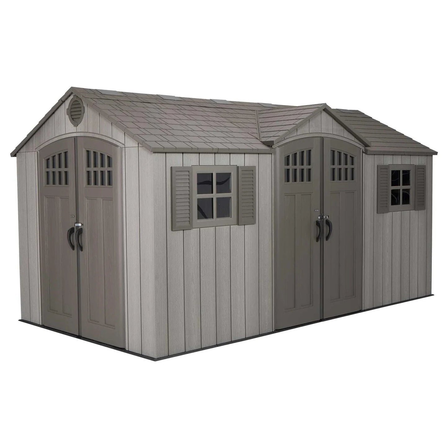 Lifetime 60318 15 ft. × 8 ft. Dual-Entry Outdoor Storage Shed