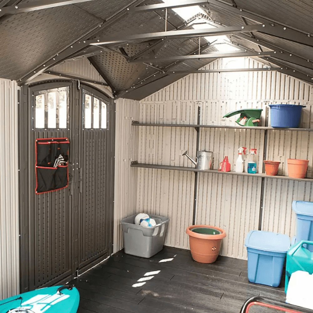 Lifetime 60213 17.5 ft. × 8 ft. Dual-Entry Outdoor Storage Shed
