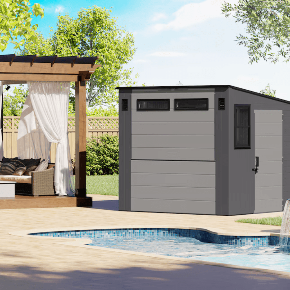 Suncast BMCB8700D 8 ft. × 7 ft. Cabana Entertainment Shed
