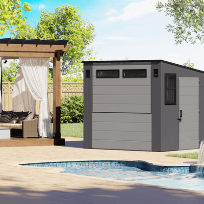 Suncast BMCB8700D 8 ft. × 7 ft. Cabana Entertainment Shed