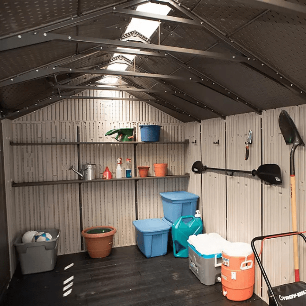 Lifetime 60213 17.5 ft. × 8 ft. Dual-Entry Outdoor Storage Shed