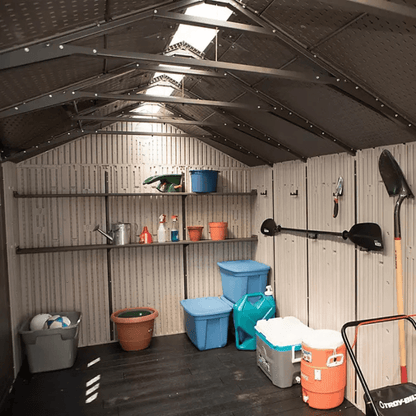 Lifetime 60213 17.5 ft. × 8 ft. Dual-Entry Outdoor Storage Shed