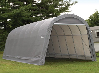 ShelterLogic ShelterCoat 15 ft. × 28 ft. × 12 ft. Round Gray Shelter