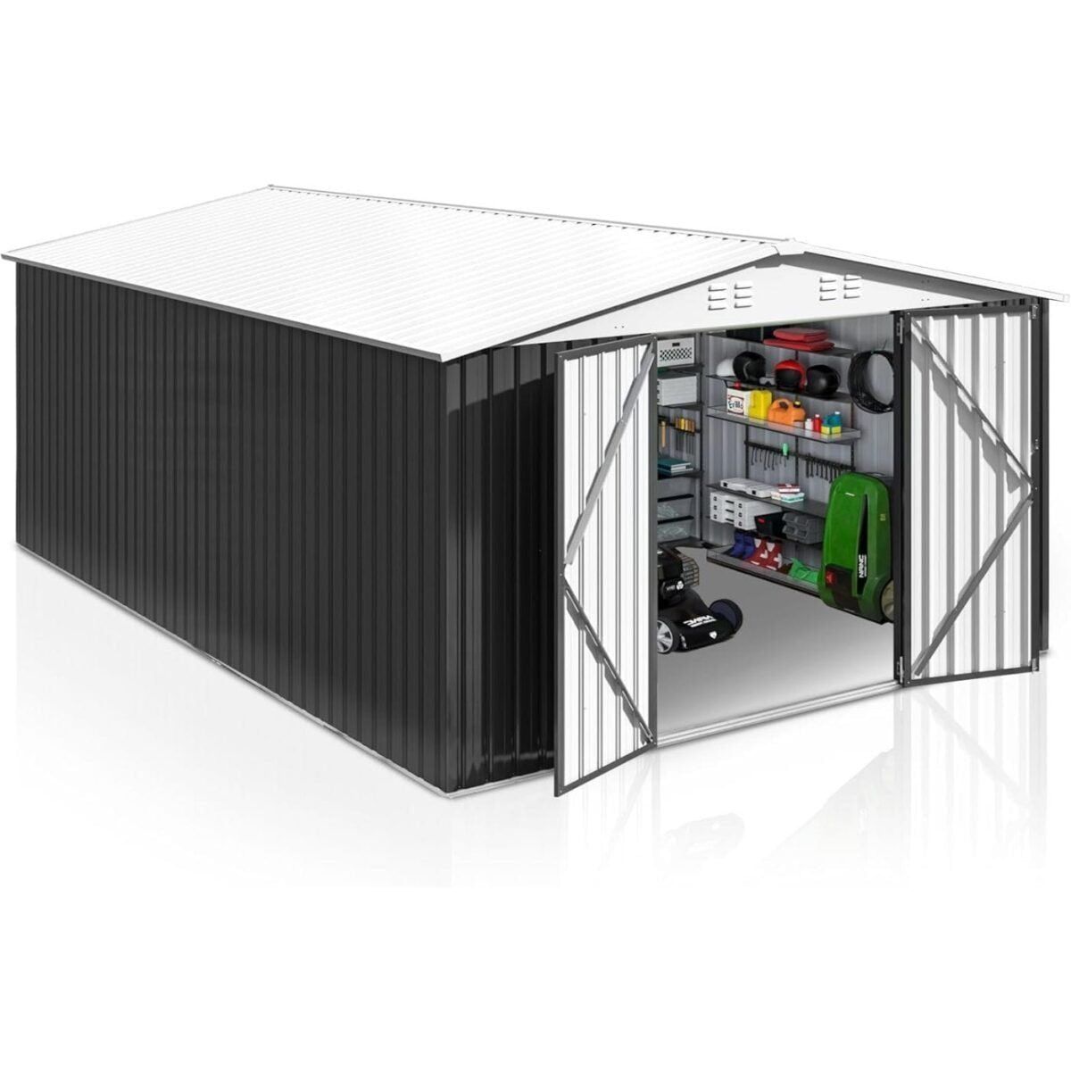 Patiowell 10 ft. × 12 ft. Metal Outdoor Storage Shed