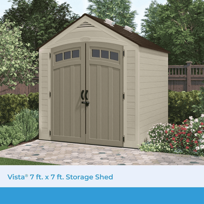 Suncast Vista 7 ft. × 7 ft. Resin Storage Shed