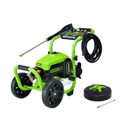 3000 PSI Pressure Washer w/ 15″ Surface Cleaner & Extension Combo Kit