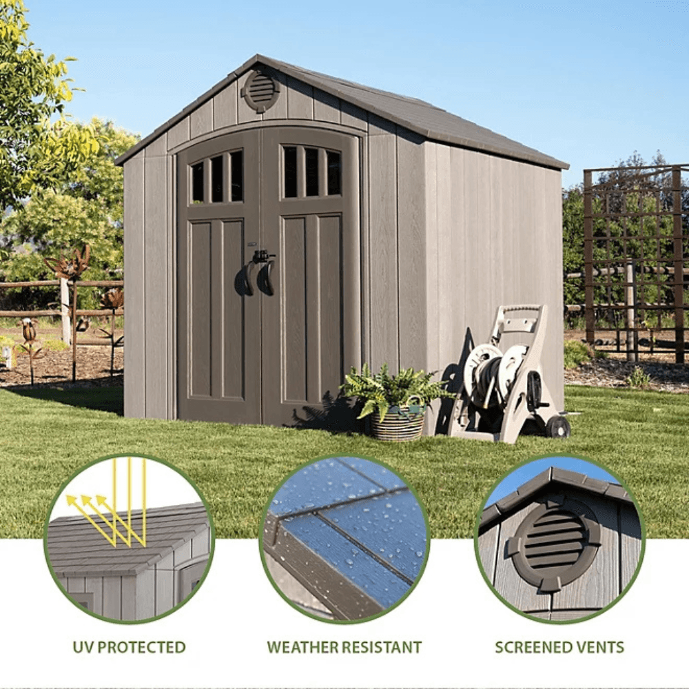 Lifetime 60370 8 ft. × 7.5 ft. Outdoor Storage Shed