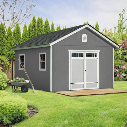Handy Home Products Scarsdale 12 ft. × 16 ft. DIY Wood Storage Shed with Floor
